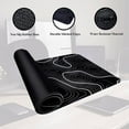 thumbnail image 2 of XXL Extended Topographic Gaming Mouse Pad Minimalist Black Map Desk Pads Contour Lines Large Mouse Mat Stitched Edges Desktop Mousepad with Non-Slip Base(Size:35.4x15.7in), 2 of 5