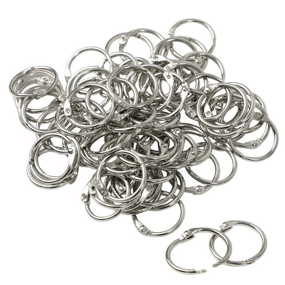 70 Pack Loose Leaf Binder Rings 1 Inch, Small Binder Rings Metal Book Rings