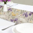 thumbnail image 4 of Yayeee Table Runner 70 inches Long Home Kitchen Dinning Party Decoration, Purple Floral Rabbit, 4 of 7
