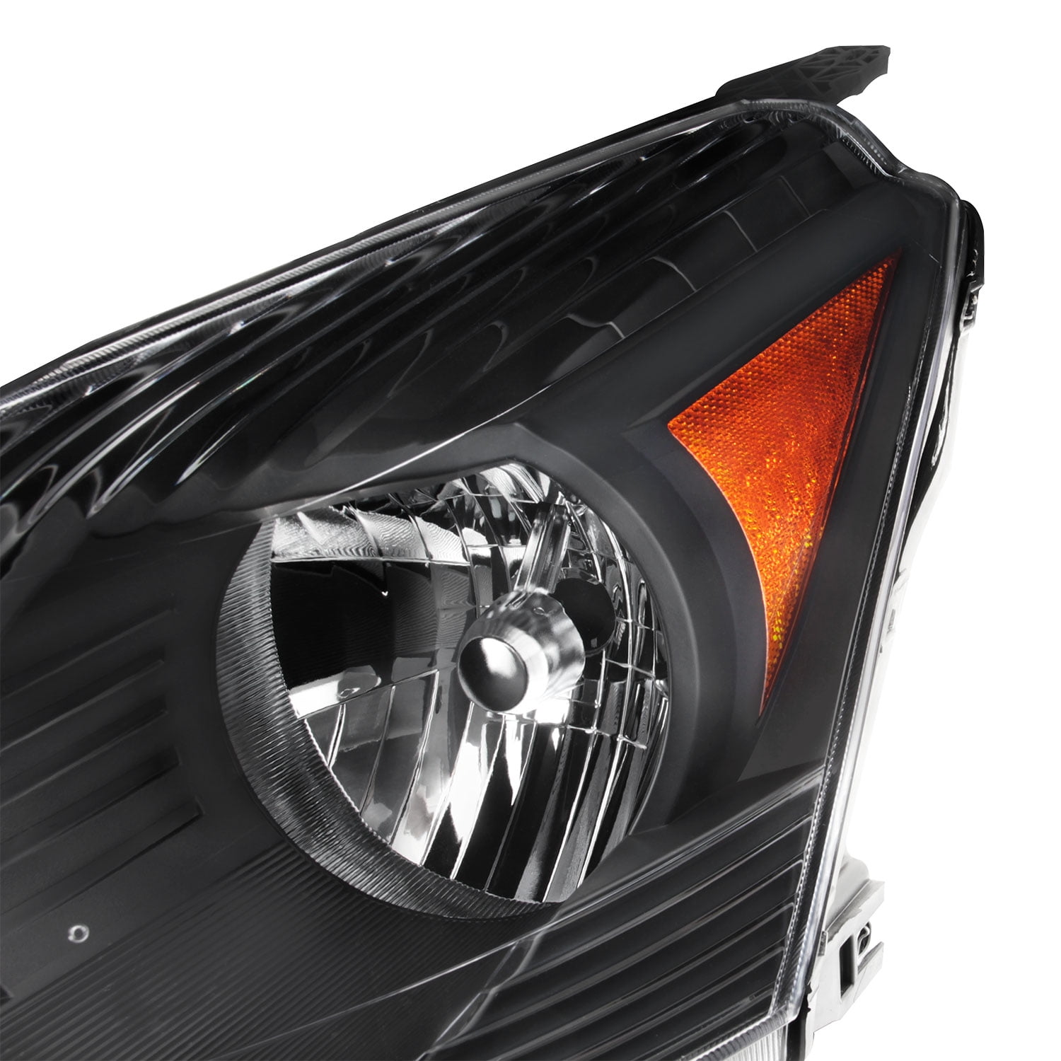 AKKON - Fits 2009 2010 2011 2012 Chevy Traverse Black Bezel Headlights Headlamps Direct Replacement