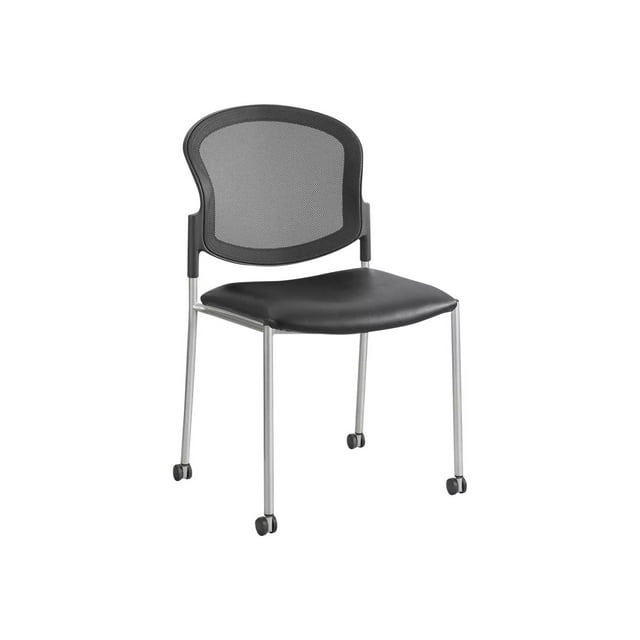 Safco Diaz Guest - Chaise - Visiteur - Vinyle, Maille - Noir