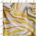 thumbnail image 3 of Soimoi Abstract Printed, Japan Crepe SatinFabric, by The Yard 54 Inch Wide, Decorative Sewing Fabric for Dresses Kimonos Gowns, Yellow, 3 of 6