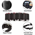 thumbnail image 4 of Soporte para cerveza negro Soporte para botella de agua Dispensador de agua portátil Soporte para cerveza ajustable plegable con 6 portavasos para fiestas al aire libre, camping, viajes, escalada y se, 4 of 5