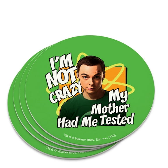 Big Bang Theory Sheldon Cooper I'm Not Crazy Novelty Coaster Set