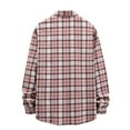 thumbnail image 4 of Ketyyh-chn99 Men's Shirts Regular-Fit Long-Sleeve Plaid Flannel Shirt Casual Pink,L, 4 of 5