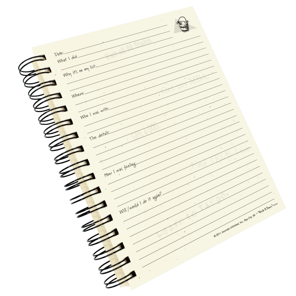 My Bucket List Prompt Journal/Notebook Spiral Bound - Hard Cover and Eco Friendly