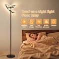 thumbnail image 4 of Modern Rotating Floor Lamp With Remote , Dimmable Black LED Color-Changing Ambient Lighting, Suitable For Bedroom And Living Room, Multi-Shape Designs (Heart, Etc.), 48W LED Floor Lamp, 4 of 8
