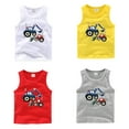 thumbnail image 3 of WOLLED Baby Boys Summer Vest Shirt Top,Kids Toddler Sleeveless Digger Print Vest Undershirt for 1-8 Years Old, 3 of 7