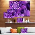 thumbnail image 3 of Art en Forme de Fleur Bleue - Impression sur Toile Florale, 3 of 4
