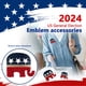 thumbnail image 2 of US Election Brooch Exquisite Alloy Rhinestone Badge Pin Suit Jacket Accessories, 2 of 5