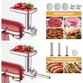thumbnail image 2 of Meat Grinder & Stainless Steel Slicer Shredder Attachment for KitchenAid Stand Mixer, Meat Grinder Attachment with Sausage Stuffing Set and Cheese Grater, For KitchenAid Mixer Attachments, 2 of 7