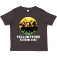thumbnail image 3 of Inktastic Yellowstone National Park with Bear Mountains and Trees Cricle Boys or Girls Toddler T-Shirt, 3 of 5