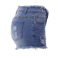thumbnail image 6 of PBNBP Denim Shorts Women Distressed Jeans Shorts for Women Frayed Raw Hem Shorts Mid Waisted Summer Outdoor Cool Shorts, 6 of 7