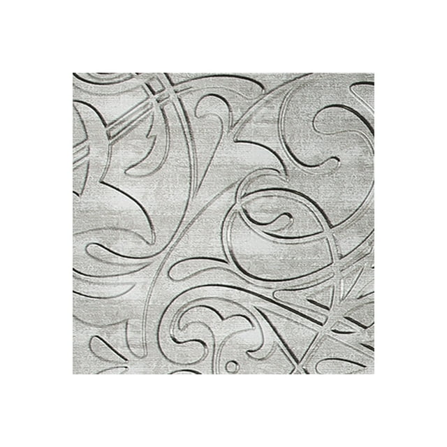 FASÄDE Easy Installation Damask Crosshatch Silver Wall Panel Sample (12" X 12" Sample)