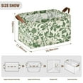 thumbnail image 7 of Yayeee Foldable Storage Basket for Shelves with Handles Waterproof Cloth Bins, Green Floral, 7 of 7