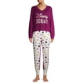 thumbnail image 2 of Disney Women's and Women's Plus Disney Squad Print Lounge Jogger, 2 of 6