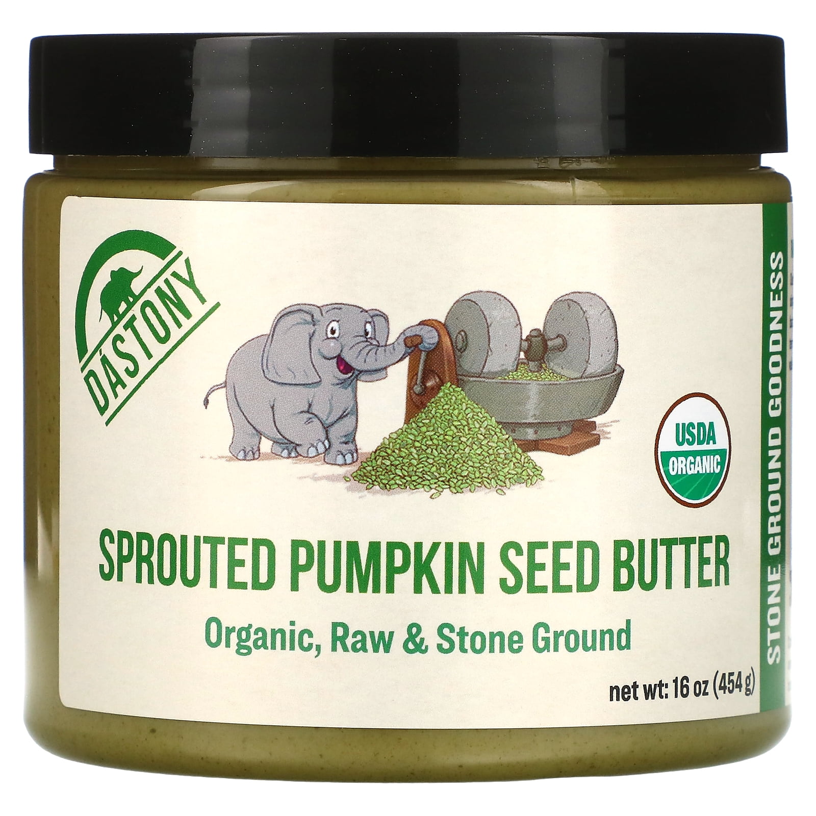 Organic Sprouted Pumpkin Seed Butter, 16 oz ( 454 g), Dastony