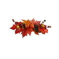 thumbnail image 2 of Halloween Clearance Boovnll Fall Flowers, Maple Leaves Pumpkin Artificial Flowers for Outdoors Indoor Fake Flowers for Thanksgiving Wedding Tables Centerpiece Party Decor, Fall Decorations for Home, 2 of 6
