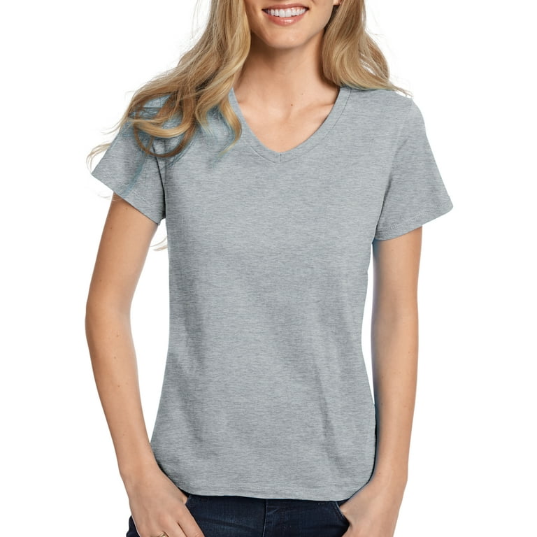 Hanes comfortsoft sale v neck gray