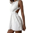thumbnail image 5 of One opening Women’s  Cross Backless High Waist Sleeveless Short Dress, 5 of 6