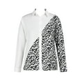thumbnail image 2 of Gvmfive Women's Leopard Print Stitching Buttons Down Lapel Neck Long Sleeve Shirt Blouse, 2 of 5
