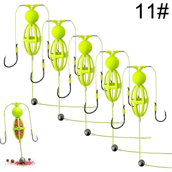 Fishing Rig with Bait Cage and Float, Anti-snag Bottom Fishing Rig, Carp Fishing in Weedy Ponds, Size 11, 11.02 in