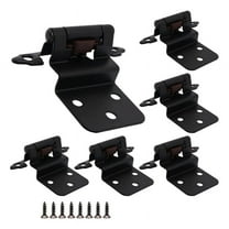 Cabinet Hinges, 8 Pack 3/8Inch Inset Black Door Hinges, Flush Face Mount Self Closing y11571