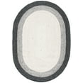 thumbnail image 2 of SAFAVIEH Braided Nazca Geometric Reversible Area Rug, Gray/Ivory, 8' x 10' Oval, 2 of 10