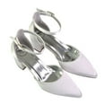 thumbnail image 4 of XY London Womens Bronte Strappy Pointed Medium Block Heel Court Shoes, 4 of 4