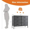 thumbnail image 5 of edx 6 Drawer Fabric Dresser for Bedroom, Chest of Drawer Organizer Storage Cabinet for Closet, Entryway, Grey, 5 of 8
