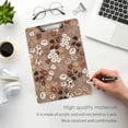 thumbnail image 5 of 12.5"x9" Blossom Flowers Clipboards, Standard A4 Letter Size Nursing Clipboard with Low Profile Metal Clip Decorative Clip Board for Office Supplies,Silver, 5 of 7