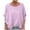 Purple, variant on Women's Long Sleeve Pullover Tops Oversized Drop Shoulder Crew Neck Basic Tee Shirts Casual Solid Baggy Blouses