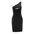 thumbnail image 4 of Vestido de mujer con hombros descubiertos, minivestido clásico de primavera para desplazamientos, fiestas y viajes M, 4 of 7