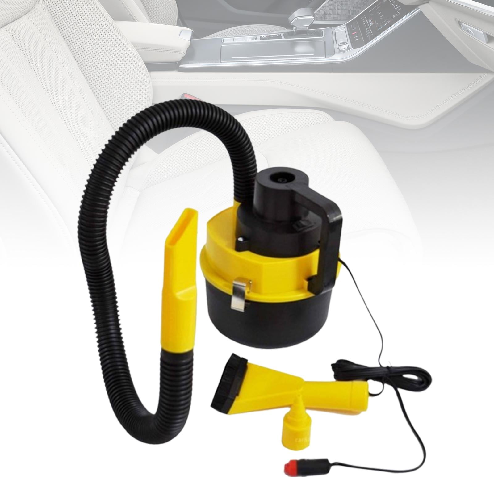 Dickly Car Vacuum Cleaner Automotive Interior Cleaner Compact Portable Black and Yellow