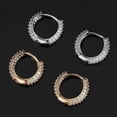 thumbnail image 3 of Men Hip-pop Style Earrings Small Hoop Hinged Copper Earrings for Night Club Outfit Matching, 3 of 5