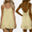 Beige, variant on Backless Cami Dress for Women Short Mini Backless Dress Sleeveless Cami Ruffle Flowy Dress Above Knee House Dress