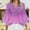 Purple, variant on Viluyesy Women's 3/4 Sleeves T-Shirt V-Neck Shirt Tops Loose Blouse Watermelon Red Size L