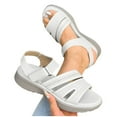 thumbnail image 5 of Bxsruta Multi-Strap Perforated Roman Sandals, Adjustable Hook-and-Loop Summer Footwear with Arch Support, 5 of 8