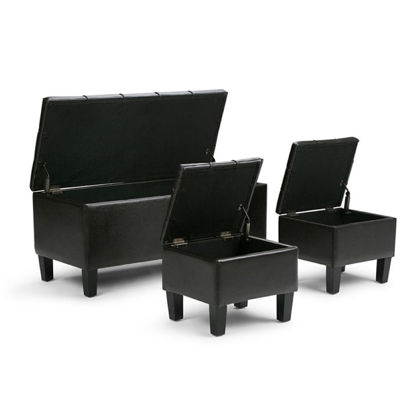 Simpli Home Dover Storage Ottoman Bench Walmart