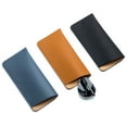 thumbnail image 2 of Glasses Bag Leather Advanced Sense Soft Leather Myopia Sunglasses Bag Portable Men's and Women's Sunglasses Protective Cover, 2 of 6