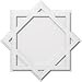 thumbnail image 3 of Ekena Millwork CMP22AL 22 in. OD x 12.25 in. Square Axel Architectural Grade PVC Contemporary Ceiling Medallion, 3 of 4