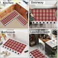thumbnail image 4 of Patriotic Red Plaid Kitchen Rugs Set of 2 4th of July Independence Day Kitchen Mats for Floor Stars and Stripes Kitchen Runner Non Slip Washable for Holiday Memorial Day Decor, 4 of 5