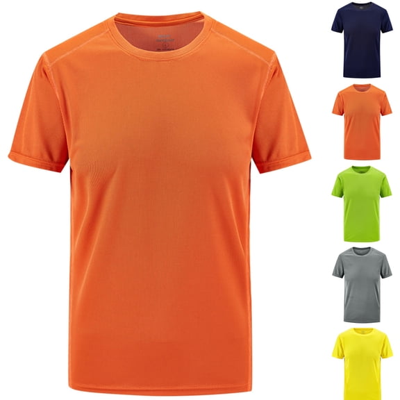 HAJWOH Mens T Shirs Sports Training Short Sleeve Moisture Wicking shirts Breathable Casual Workout Tops