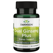 Swanson Dual Ginseng Plus 60 Capsules