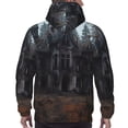 thumbnail image 7 of Haiem Gloomy Mansion Forest Scene Patterned Men's Hoodie with Kangaroo Pocket - Ideal Pullover Sweatshirt for Daily Wear, Travel, and Home-Large, 7 of 7