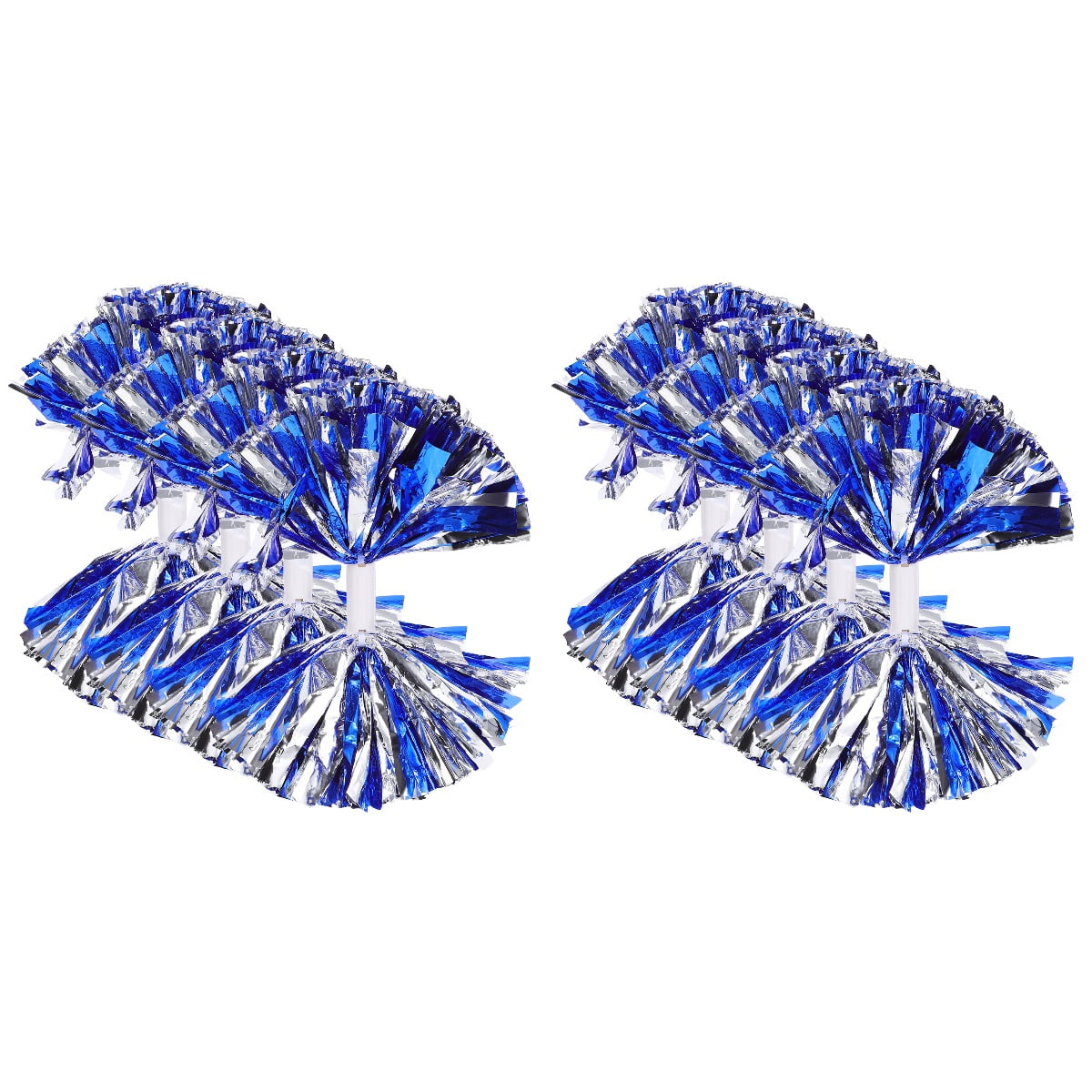 EXHUMKY Exhumky Cheerleader Pom Poms Blue Pe Durable for Xmas Party 8Pcs