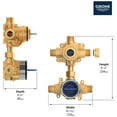 thumbnail image 2 of Grohe Grohsafe 35117000 GROHSAFE 3.0 PRESSURE BALANCE VALVE WITH INTEGRATED DIVERTER, 2 of 7