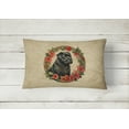 thumbnail image 4 of Bouvier des Flandres Christmas Flowers Throw Pillow 12 in x 16 in, 4 of 4