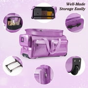 Dance Bag with Garment Rack, Purple Clothes Duffel Dance Bag with Rack 28Glitter Dance Competition Must Haves Costumes Rolling Garment Bags For Travel Collapsible Suitcase for Dancer Performer