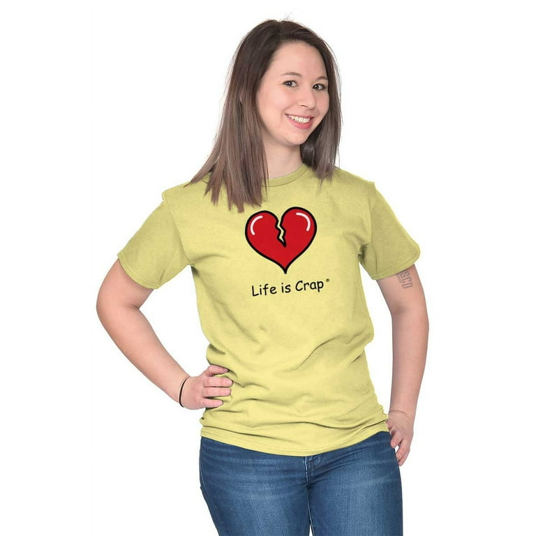 Yellow broken cheap heart shirt